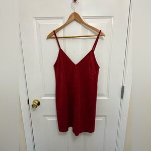 Women’s Wilfred Free Faux Suede Red Dress Size Small Sexy Bodycon Mini Feminine
